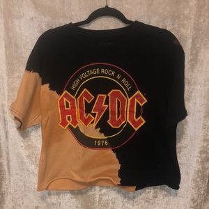 SOLD !!!    AC/DC crop top